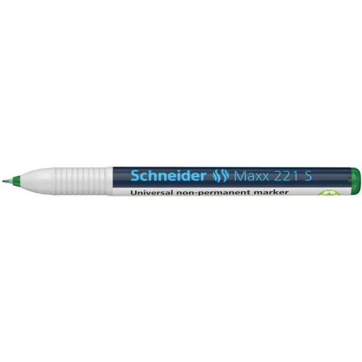 Alkoholmentes marker, OHP, 0,4 mm, SCHNEIDER "Maxx 221 S", zöld