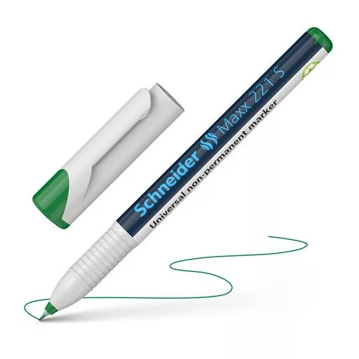 Alkoholmentes marker, OHP, 0,4 mm, SCHNEIDER "Maxx 221 S", zöld