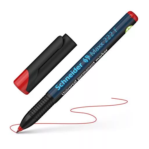 Alkoholos marker, OHP, 0,7 mm, SCHNEIDER "Maxx 222 F", piros