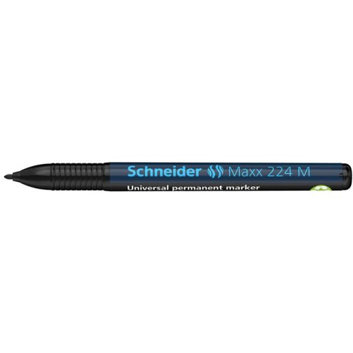 Alkoholos marker, OHP, 1 mm, SCHNEIDER "Maxx 224 M", fekete