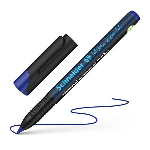Alkoholos marker, OHP, 1 mm, SCHNEIDER "Maxx 224 M", kék