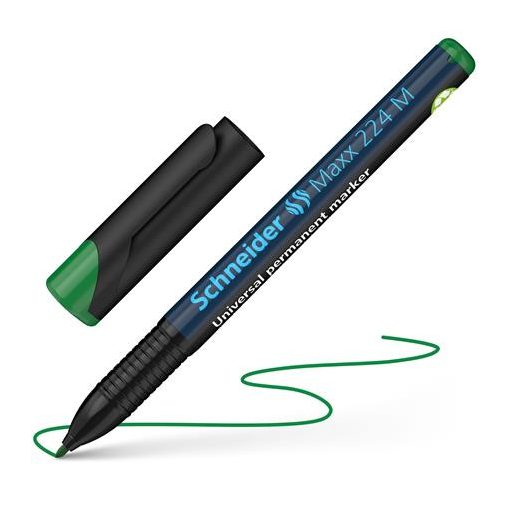 Alkoholos marker, OHP, 1 mm, SCHNEIDER "Maxx 224 M", zöld