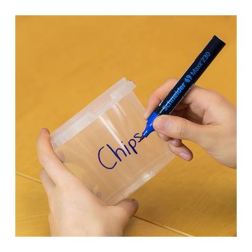 Alkoholos marker, 1-3 mm, fémházas, SCHNEIDER "Maxx 230", fekete