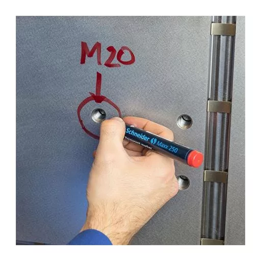 Alkoholos marker, 2-7 mm, vágott, SCHNEIDER "Maxx 250", fekete