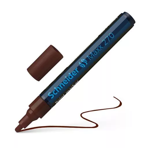 Lakkmarker, 1-3 mm, SCHNEIDER "Maxx 270", barna