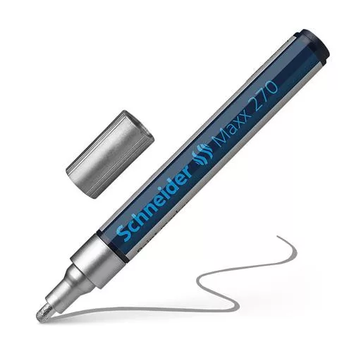 Lakkmarker, 1-3 mm, SCHNEIDER "Maxx 270", ezüst