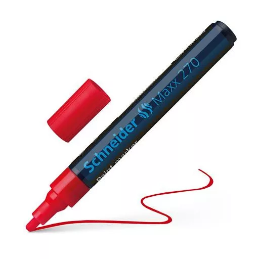 Lakkmarker, 1-3 mm, SCHNEIDER "Maxx 270", piros