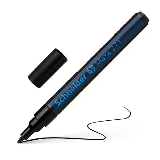 Lakkmarker, 1-2 mm, SCHNEIDER "Maxx 271", fekete