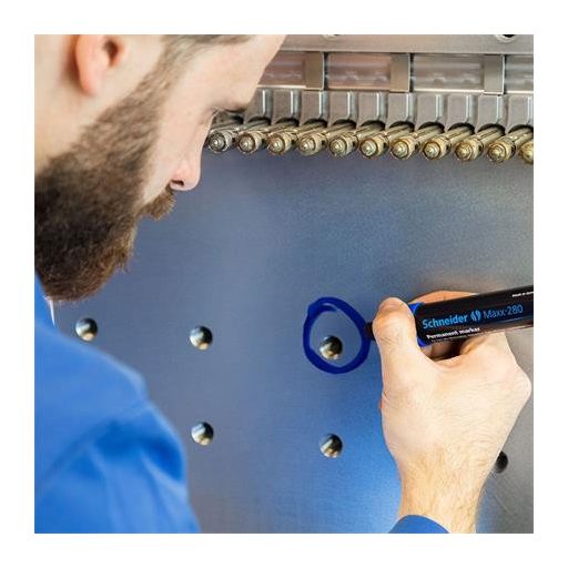 Alkoholos marker, 4-12 mm, vágott, SCHNEIDER "Maxx 280", fekete