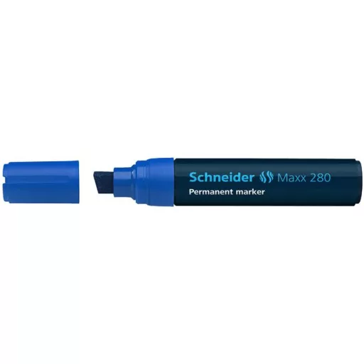 Alkoholos marker, 4-12 mm, vágott, SCHNEIDER "Maxx 280", kék