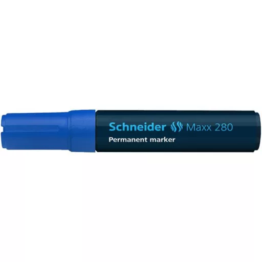 Alkoholos marker, 4-12 mm, vágott, SCHNEIDER "Maxx 280", kék