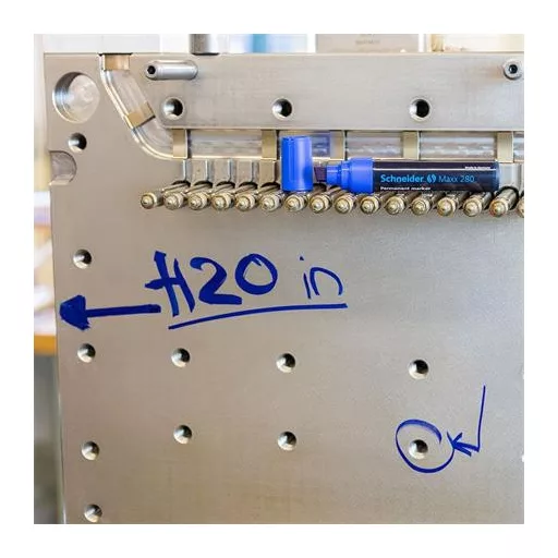 Alkoholos marker, 4-12 mm, vágott, SCHNEIDER "Maxx 280", kék