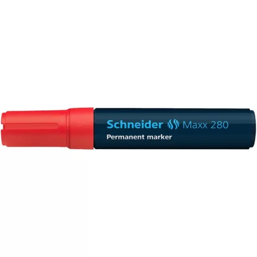 Alkoholos marker, 4-12 mm, vágott, SCHNEIDER "Maxx 280", piros