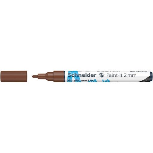 Dekormarker, akril, 2 mm, SCHNEIDER "Paint-It 310", barna