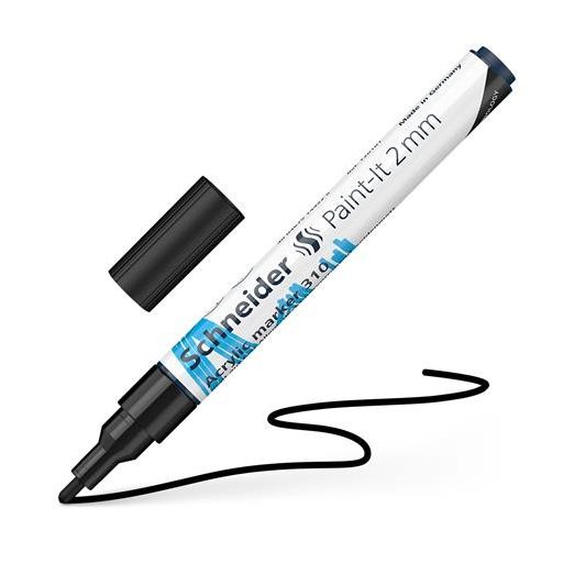 Dekormarker, akril, 2 mm, SCHNEIDER "Paint-It 310", fekete