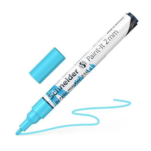 Dekormarker, akril, 2 mm, SCHNEIDER "Paint-It 310", pasztellkék