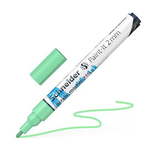 Dekormarker, akril, 2 mm, SCHNEIDER "Paint-It 310", pasztellzöld
