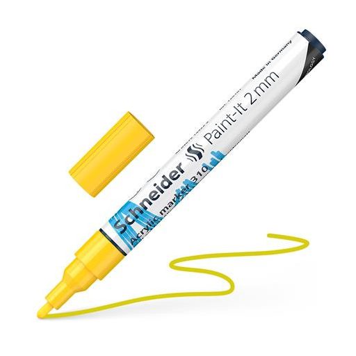 Dekormarker, akril, 2 mm, SCHNEIDER "Paint-It 310", sárga