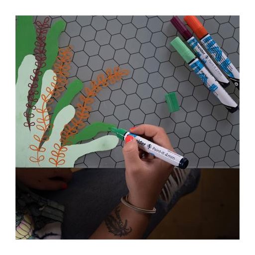 Dekormarker, akril, 4 mm, SCHNEIDER "Paint-It 320", fehér