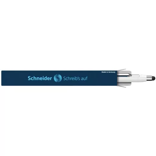 Golyóstoll, 0,7 mm, nyomógombos, érintőképernyőhöz, fehér-kék tolltest, SCHNEIDER "Epsilon Touch XB", kék