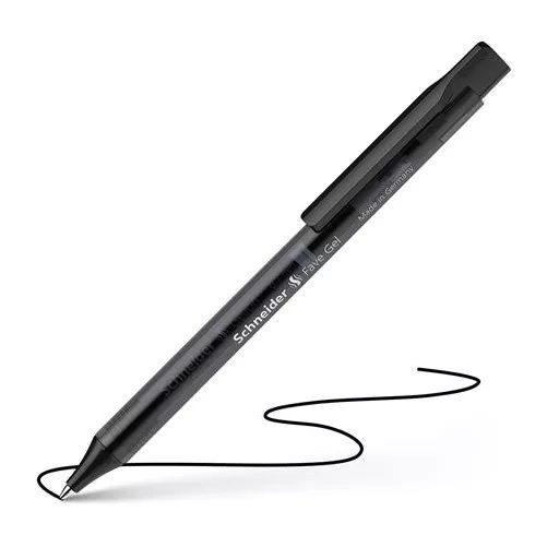 Zseléstoll, 0,4 mm, nyomógombos, SCHNEIDER "Fave Gel", fekete