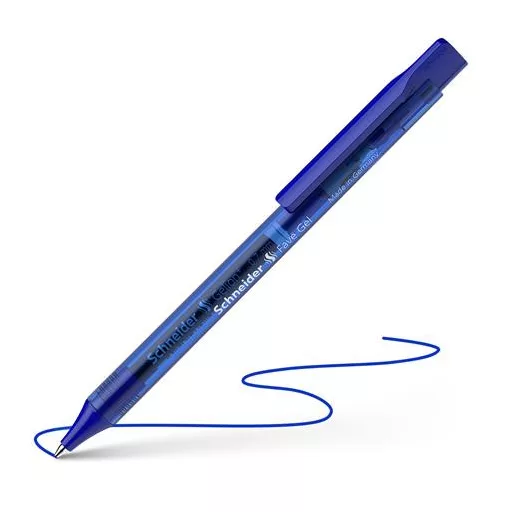 Zseléstoll, 0,4 mm, nyomógombos, SCHNEIDER "Fave Gel", kék