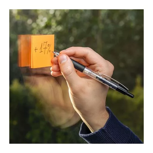 Zseléstoll, 0,4 mm, nyomógombos, SCHNEIDER "Gelion +", fekete