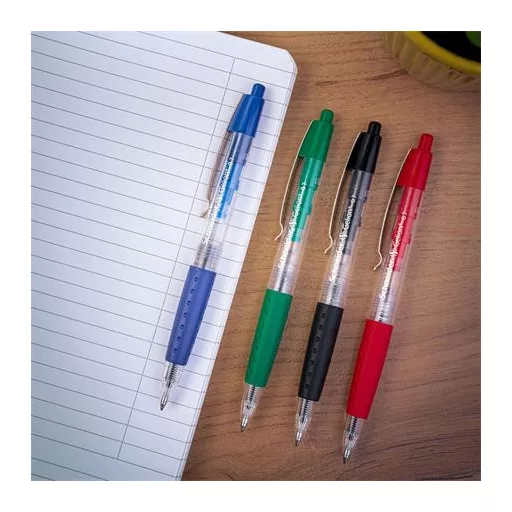 Zseléstoll, 0,4 mm, nyomógombos, SCHNEIDER "Gelion +", fekete