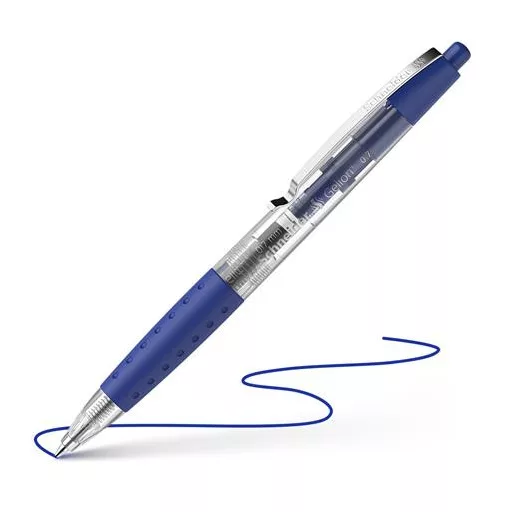 Zseléstoll, 0,4 mm, nyomógombos, SCHNEIDER "Gelion +", kék