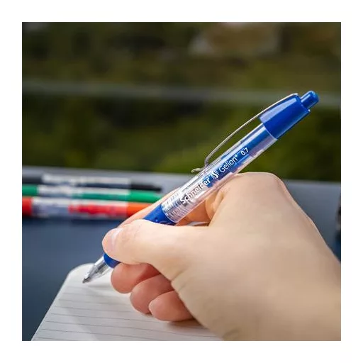 Zseléstoll, 0,4 mm, nyomógombos, SCHNEIDER "Gelion +", kék