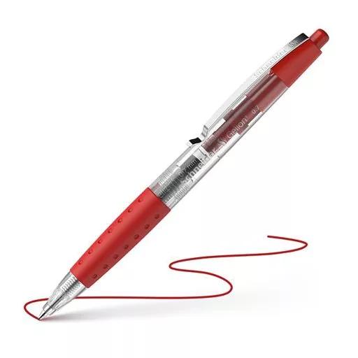 Zseléstoll, 0,4 mm, nyomógombos, SCHNEIDER "Gelion +", piros