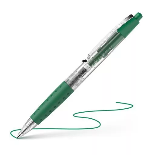 Zseléstoll, 0,4 mm, nyomógombos, SCHNEIDER "Gelion +", zöld