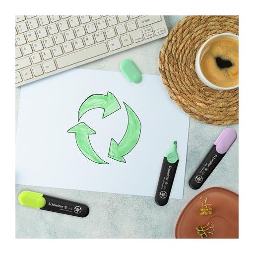 Szövegkiemelő készlet, 1-5 mm, SCHNEIDER "Job Pastel", 4 különböző pasztell szín