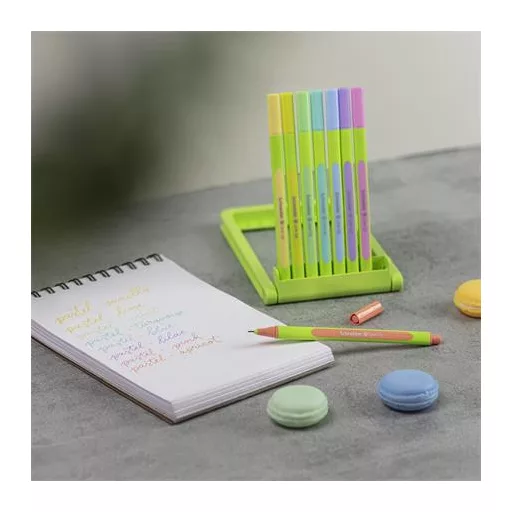 Tűfilc készlet, 0,4 mm, SCHNEIDER "Line-Up Pastel", 8 különböző pasztell szín