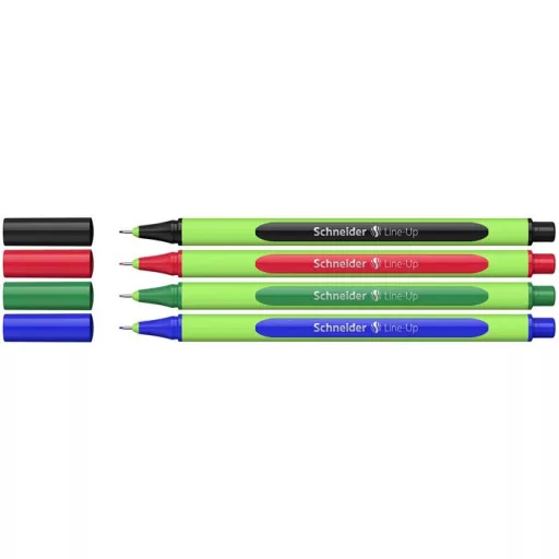 Tűfilc készlet, 0,4 mm, SCHNEIDER "Line-Up", 4 különböző szín
