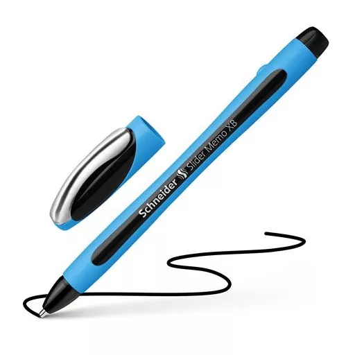 Golyóstoll, 0,7 mm, kupakos, SCHNEIDER "Slider Memo XB", fekete