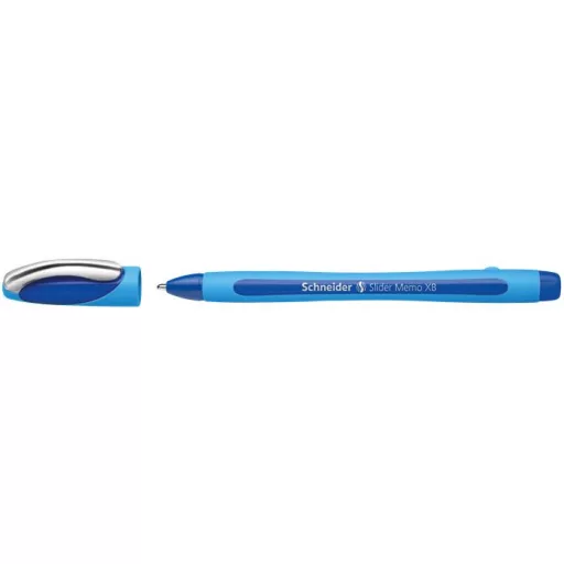 Golyóstoll, 0,7 mm, kupakos, SCHNEIDER "Slider Memo XB", kék