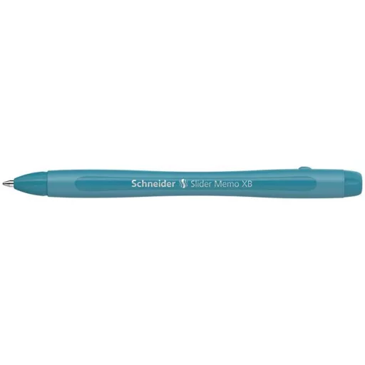 Golyóstoll, 0,7 mm, kupakos, SCHNEIDER "Slider Memo XB", pávakék