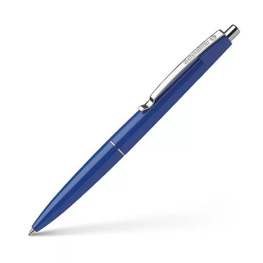 Golyóstoll, 0,5 mm, nyomógombos, SCHNEIDER "Office", kék