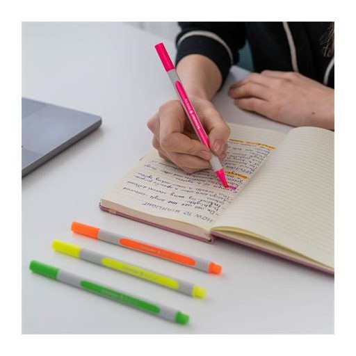 Szövegkiemelő toll készlet, 1-4 mm, SCHNEIDER "Shine-Up", 4 különböző szín