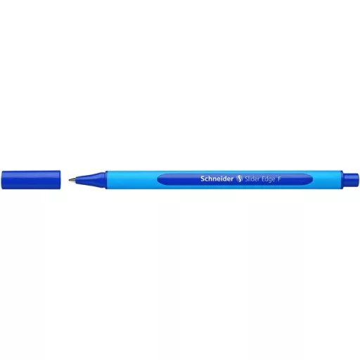 Golyóstoll, 0,3 mm, kupakos, SCHNEIDER "Slider Edge F", kék