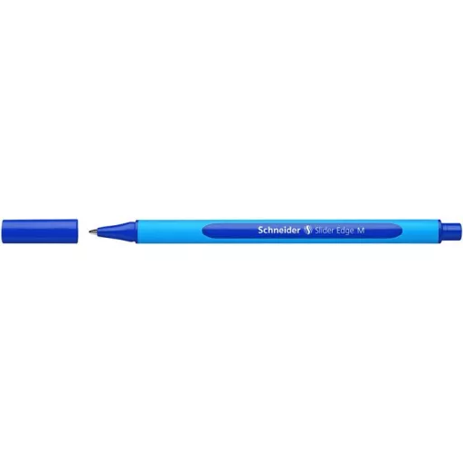 Golyóstoll, 0,5 mm, kupakos, SCHNEIDER "Slider Edge M", kék