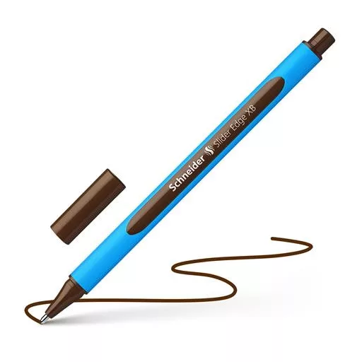 Golyóstoll, 0,7 mm, kupakos, SCHNEIDER "Slider Edge XB", barna