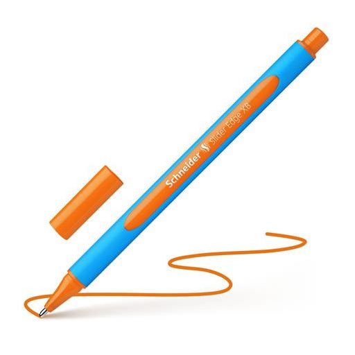 Golyóstoll, 0,7 mm, kupakos, SCHNEIDER "Slider Edge XB", narancssárga