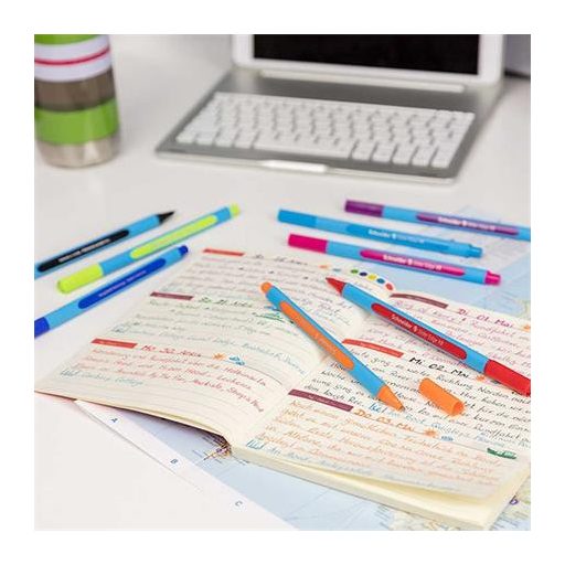 Golyóstoll, 0,7 mm, kupakos, SCHNEIDER "Slider Edge XB", narancssárga