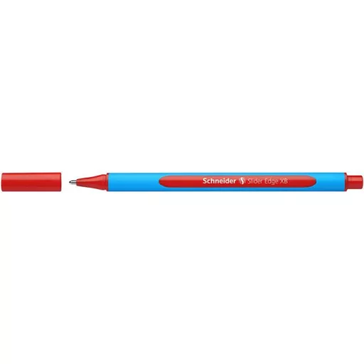 Golyóstoll, 0,7 mm, kupakos, SCHNEIDER "Slider Edge XB", piros
