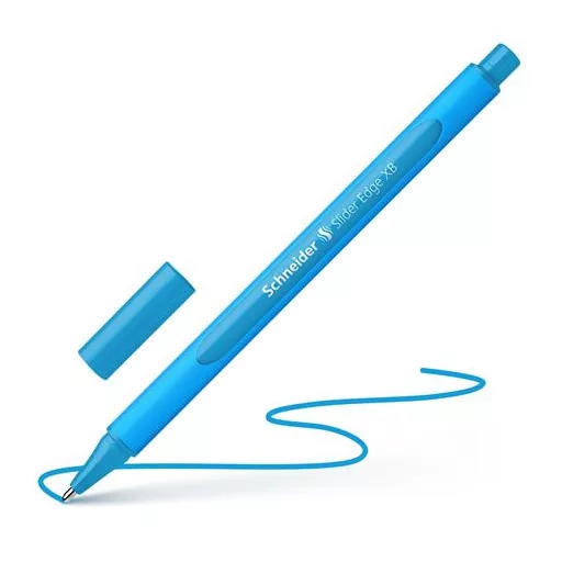 Golyóstoll, 0,7 mm, kupakos, SCHNEIDER "Slider Edge XB", világoskék