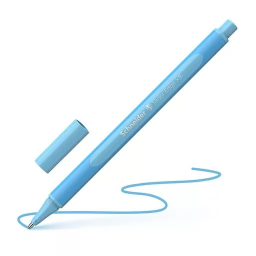 Golyóstoll, 0,7 mm, kupakos, SCHNEIDER "Slider Edge XB Pastel", babakék