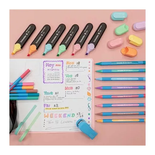 Golyóstoll, 0,7 mm, kupakos, SCHNEIDER "Slider Edge XB Pastel", babakék