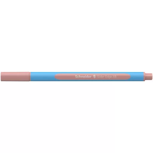 Golyóstoll, 0,7 mm, kupakos, SCHNEIDER "Slider Edge XB Pastel", halvány piros